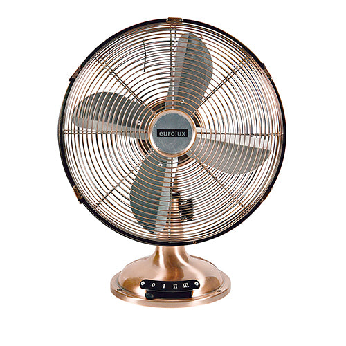 Eurolux Desk Fan – 4 Blades, 40W, Metal Finish
