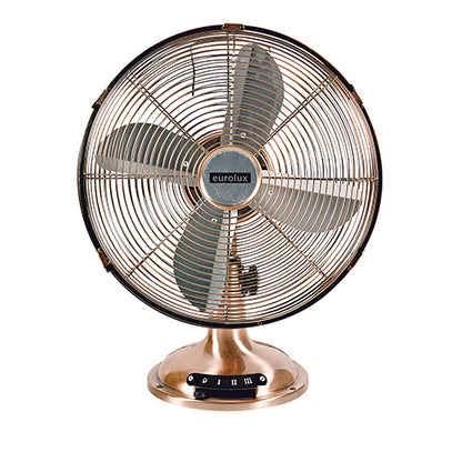 Eurolux Desk Fan – 4 Blades, 40W, Metal Finish