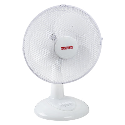 Eurolux Plastic Desk Fan – 3 Blades, 40W, White
