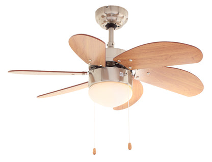 Eurolux Turbo Swirl Ceiling Fan – 6 Blades, 50W, With Light