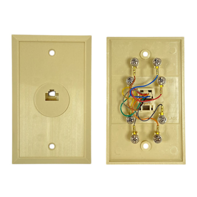 CS Face Plate RJ45 8P8C Cream