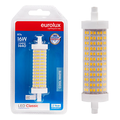 Eurolux QI Classic 16W LED Lamp – R7s, 4000K Cool White