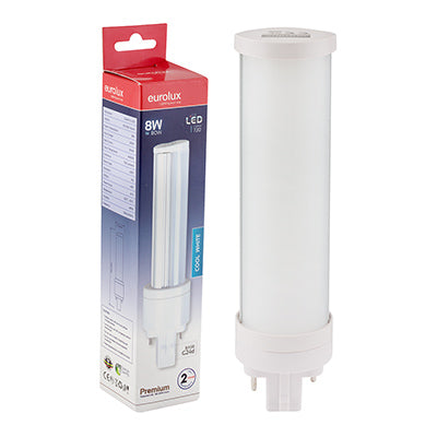 Eurolux PL 2Pin Premium 9W LED Lamp – G24d, 4000K Cool White