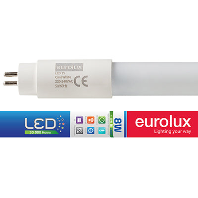Eurolux T5 LED Tube – 2FT 8W, 4000K Cool White