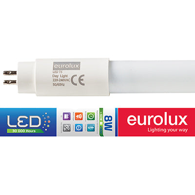 Eurolux T5 LED Tube – 2FT 8W, 6500K Daylight