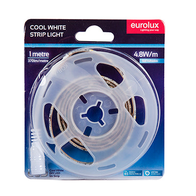 Eurolux LED Strip Light DIY Kit 4.8W/m – 1m, 4000K Cool White