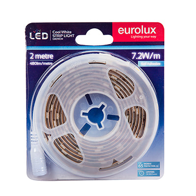 Eurolux LED Strip Light DIY Kit 7.2W/m – 2m, 4000K Cool White