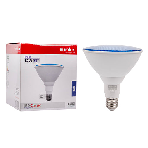 Eurolux PAR38 Classic 14W LED Lamp – E27 Screw, Blue