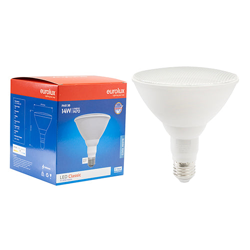 Eurolux PAR38 Classic 14W LED Lamp – E27 Screw, 4000K Cool White