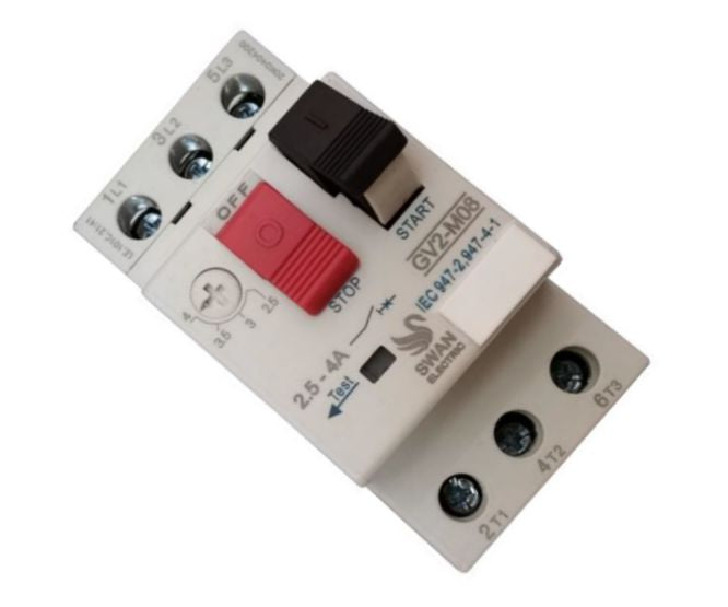 Swan Electric Manual Motor Starter 1.5kW-11kW 2.5-4A-17-23A