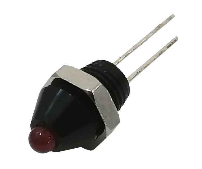 EIE LED Holder 3mm Convex Plastic with Red LED