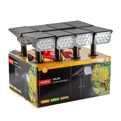 Eurolux Solar Garden Spotlight RGB – Black