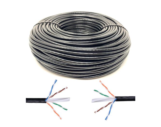 CS CAT6 Utp Ethernet Cable Cca 8C Solid Black - 100m/ROLL