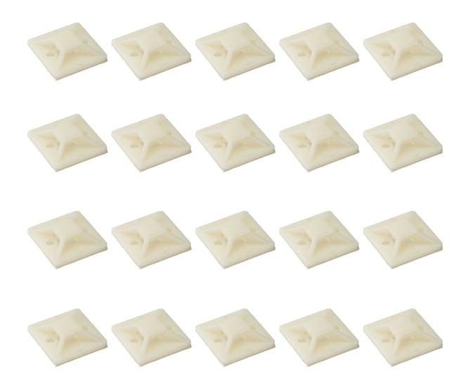 EIE Adhesive Tie Mount 20x20mm Natural -1K/BAG
