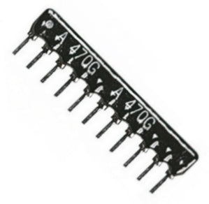 MEC Resistor Network SIL, 11-Pin, 10 Resistors, 1kΩ-100kΩ