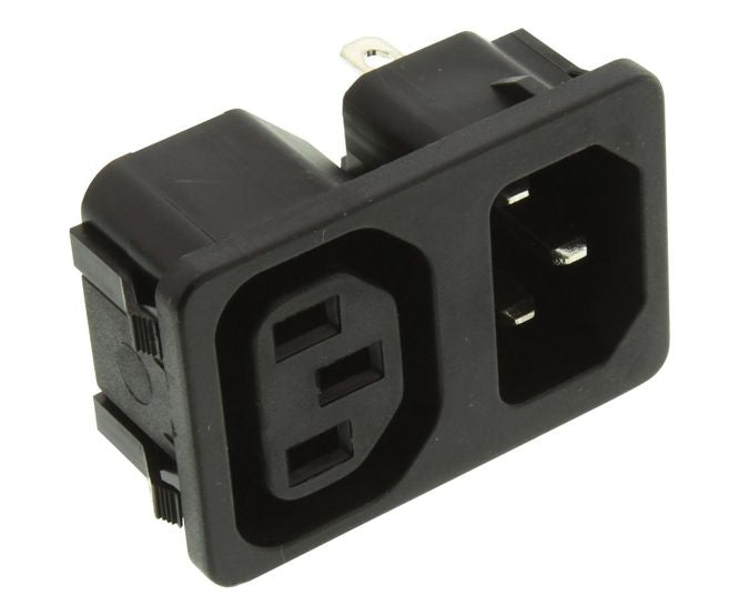 Daier C13 Iec Socket + C14 Plug 10A 250VAC Snap-in