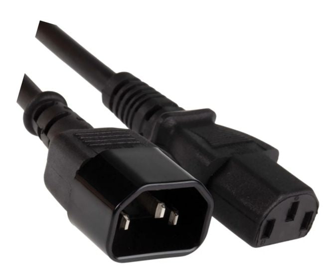 EIE C13 Socket - C14 Plug Iec Power Lead Black - 4m Black