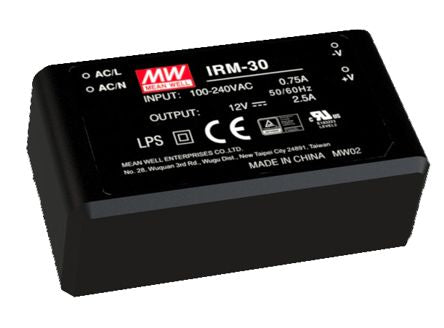 Mean Well PCB Mount Power Supply IRM-30 30W