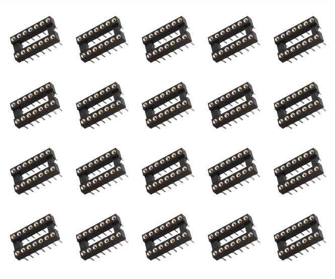 EIE Ic Socket 0.3 14W Tulip Round Narrow - 34PCS/TUBE