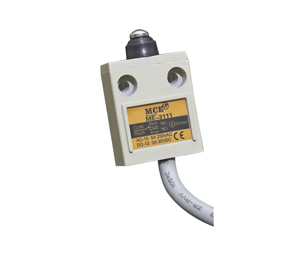 MCE ME-3111 pre-wired plunger limit switch with rubber boot