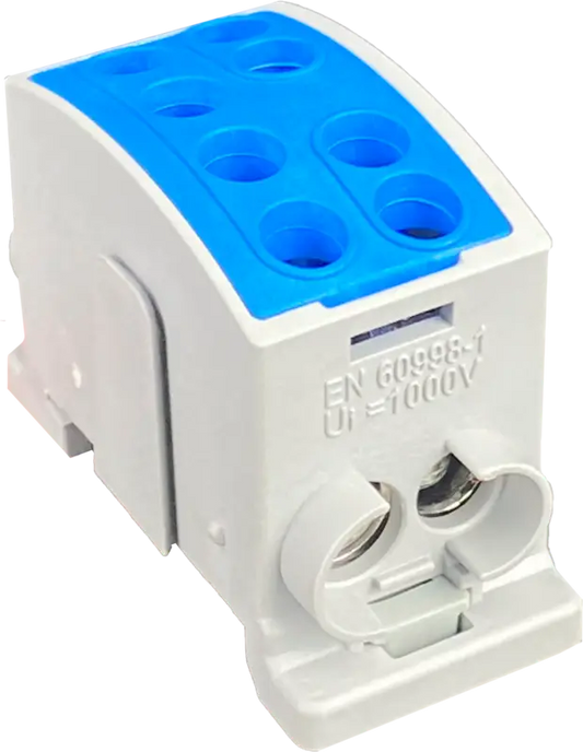 MCE TB25162W 2 way DIN rail power terminal block