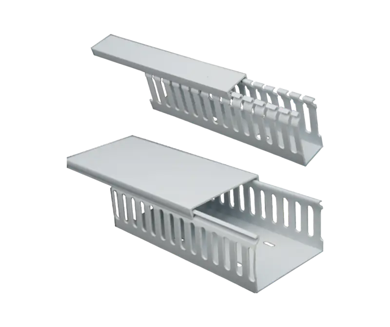 MCE grey narrow slotted trunking