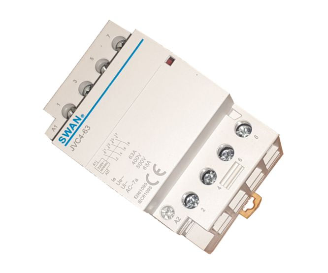 Swan Electric Modular Contactor DIN 63A 230VAC Coil 4P