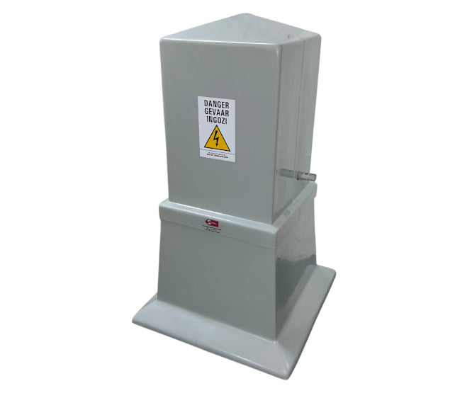 Fibrox Stubby Kiosk NO Window Cloud Grey 300x300x670mm