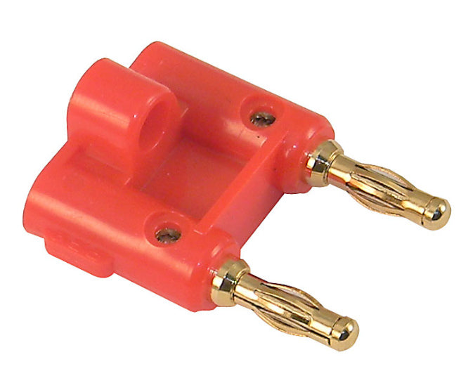 EIE Adapter Banana Socket Dual Plug Red