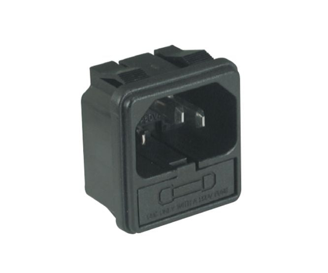 EIE C14 Iec Plug & Fuse Holder Press Fit
