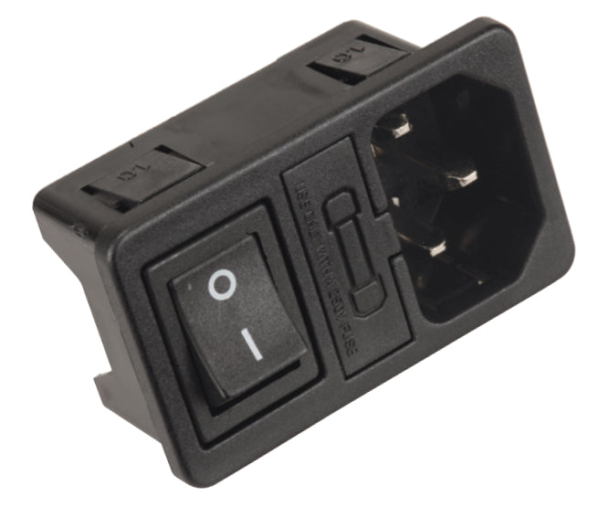EIE C14 Iec Plug with Fuse Holder & Switch