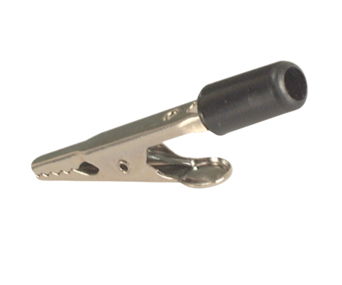 EIE Crocodile Clip Black with 4mm Banana Socket Entry