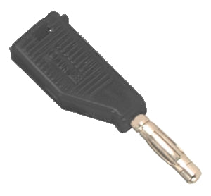 EIE 4mm Banana Plug Black Rectabgular Top-Stackable