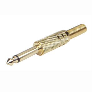 EIE Plug 6.3 Mono Met Sleeve Gold