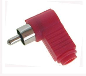 EIE Plug Rca Right-Angle Red NO/Sleeve
