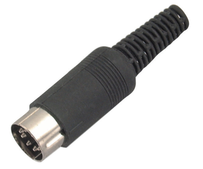CS Plug DIN in-Line 5P 180D Black