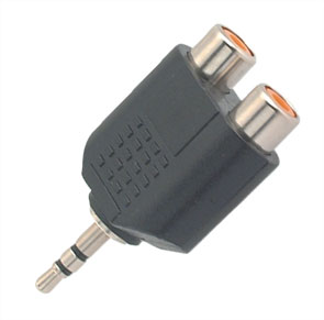 EIE Adaptor 3.5mm Stereo Plug to RCAX2 Sockets