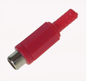 EIE Socket Rca I/L Red with Sleeve