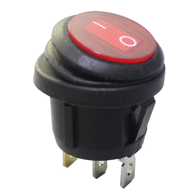Daier Round Rocker Switch 240VAC Spst Illuminated