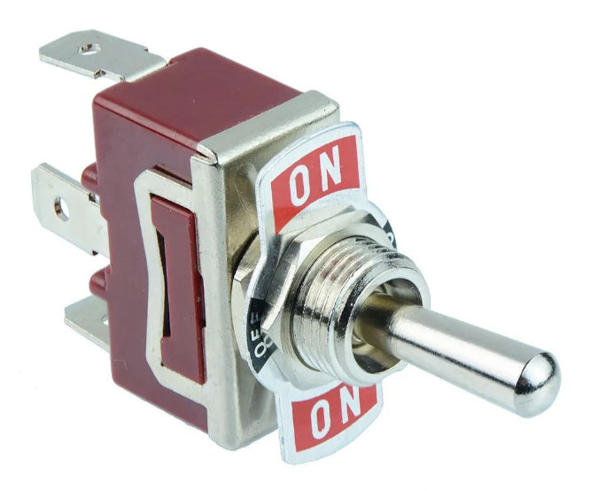 Daier Large Toggle Switch SPDT (on)-Off-(on) 15A 250VAC Lug Terminal