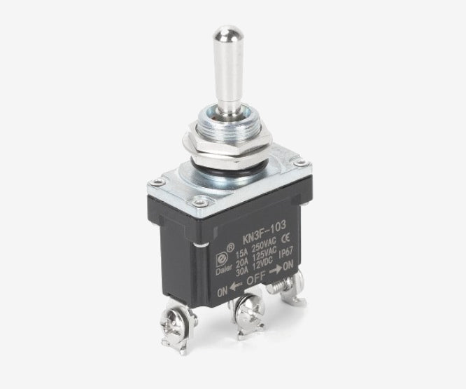Daier Toggle Switch SPDT Momentary on-Off-Momentary on 30A 12VDC Screw Terminal