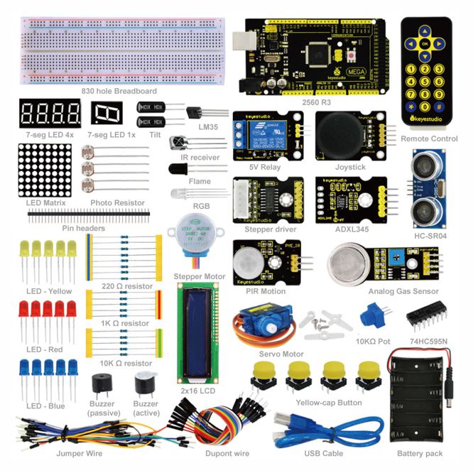 Keyestudio Advanced Arduino Mega 2560R3 Starter Kit