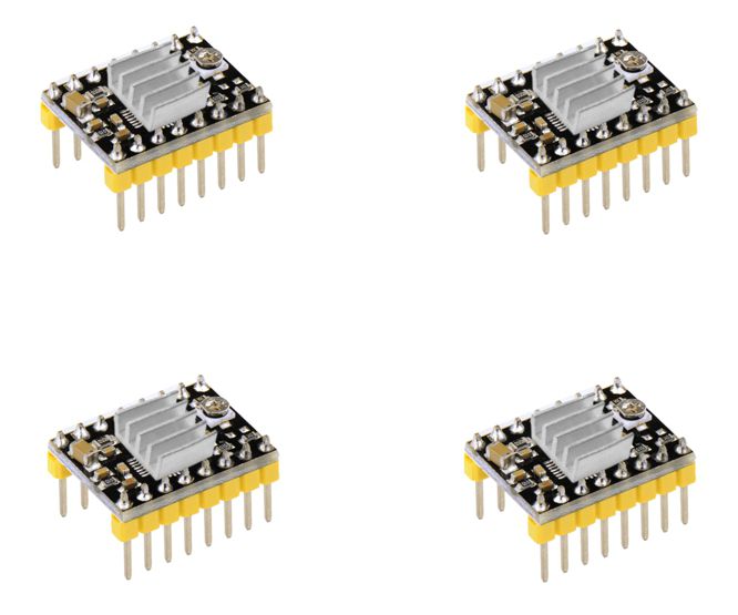 Keyestudio Reprap Stepper Motor Driver Black Set of 4