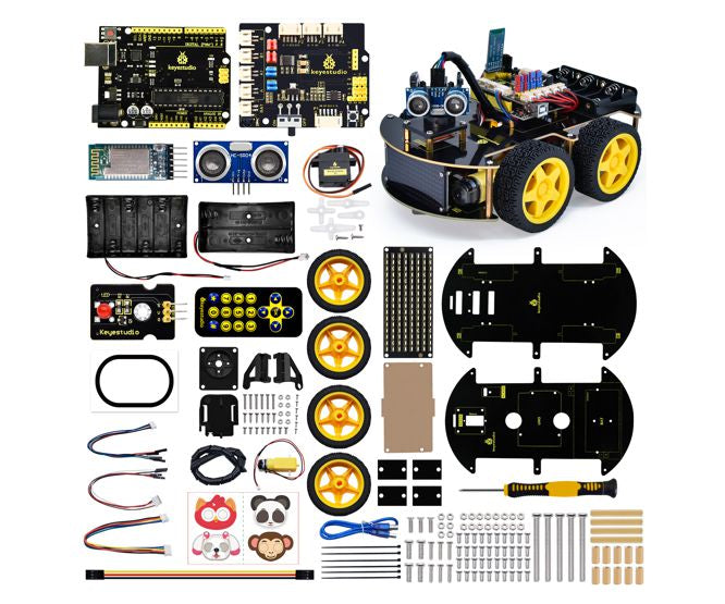 Keyestudio 4WD Robot Car Kit for Arduino Ide with UN0 Board