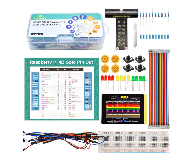 Keyestudio Gpio Breakout Kit for Rpi 4 4B 3 3B+