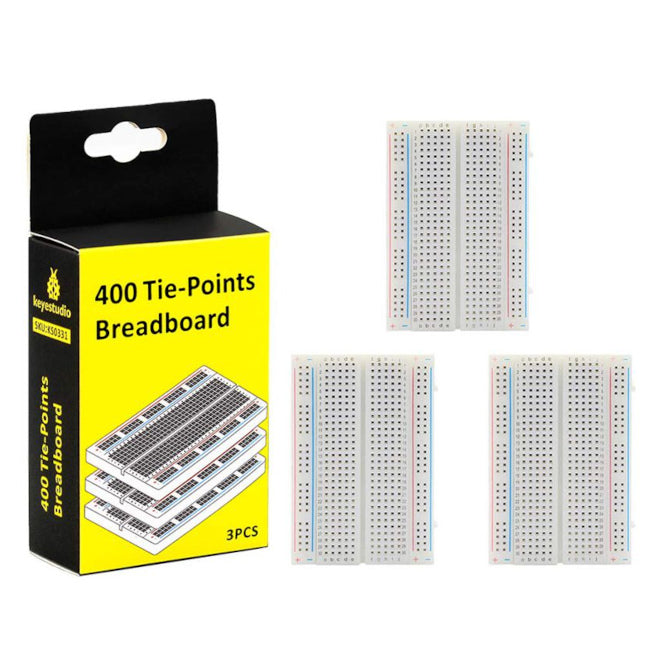 Keyestudio 400 Holes Mini Breadboards - 3 in a Box