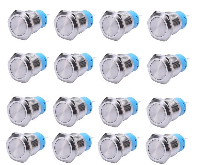 Daier Push Button Switch NO/NC SPDT 5A 12V M19 D=22 L=35 Latching