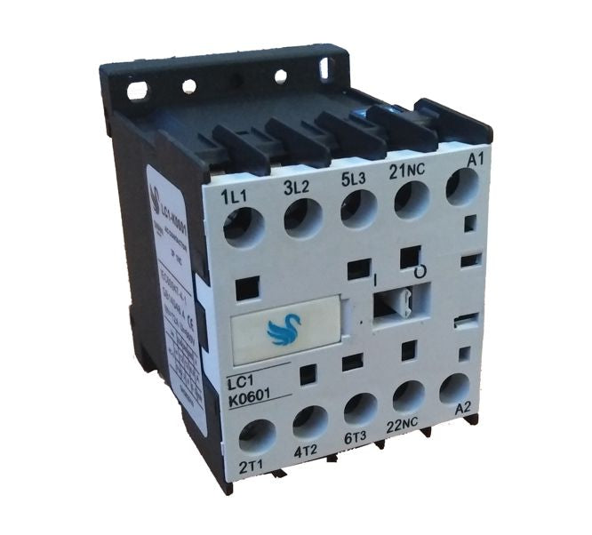 Swan Electric AC Contactor 6A-9A 12VAC-400VAC Coil 3P, 3-NO & 1-N.C Aux