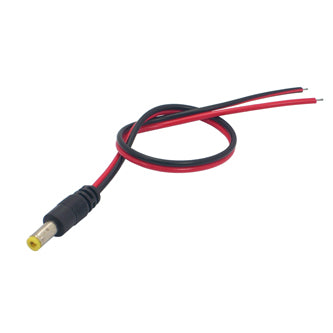 EIE 2.5x9mm DC Socket in-Line Open End Lead Straight