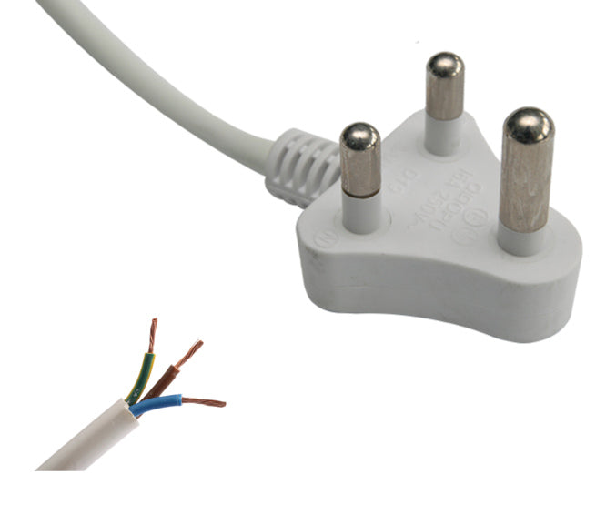 EIE Mains Leads Long 16A Plug Top to Open End